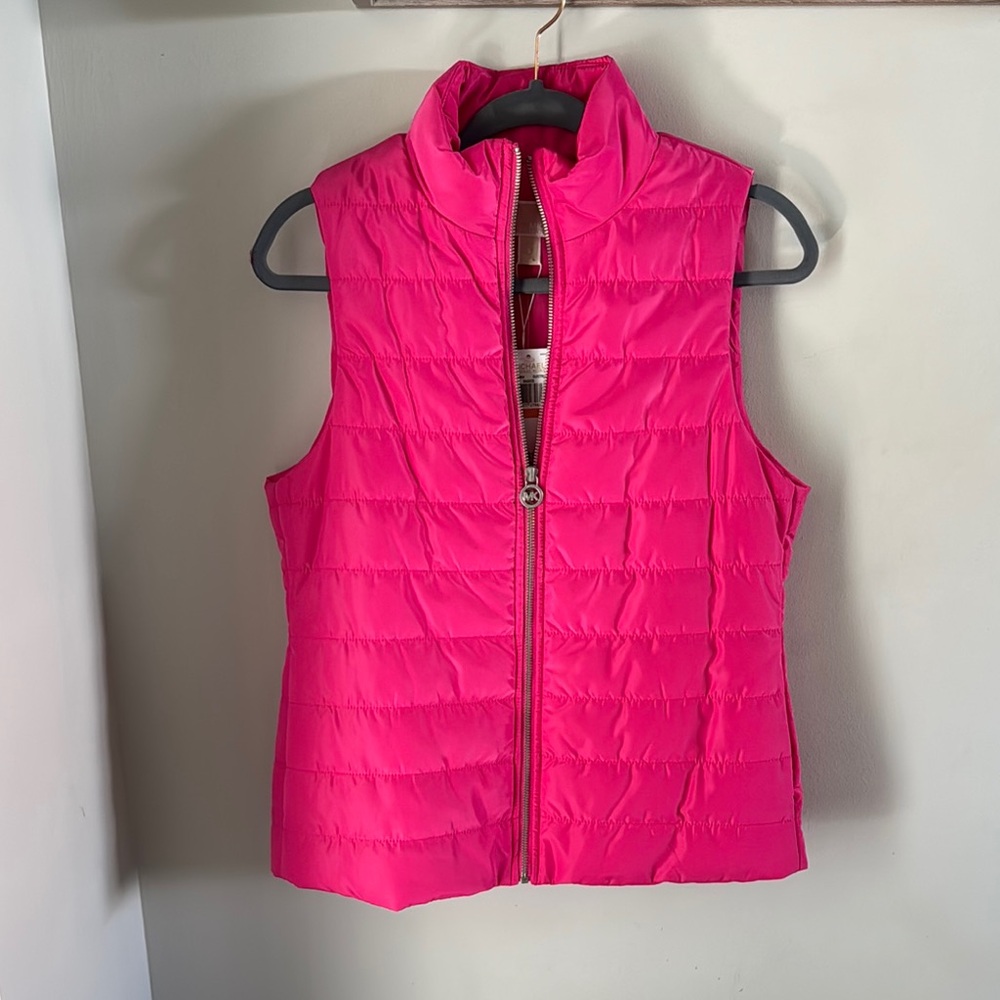 Michael Kors Pink Quilted Vest